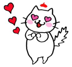 Beret cat Sakura sticker #1381433