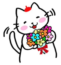 Beret cat Sakura sticker #1381434
