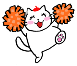 Beret cat Sakura sticker #1381442