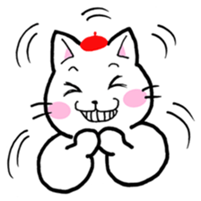 Beret cat Sakura sticker #1381444