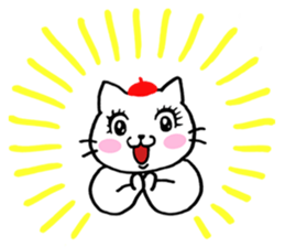 Beret cat Sakura sticker #1381447