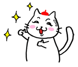 Beret cat Sakura sticker #1381448