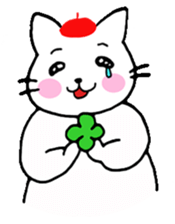 Beret cat Sakura sticker #1381452