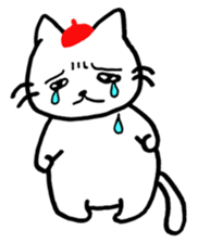 Beret cat Sakura sticker #1381453
