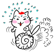 Beret cat Sakura sticker #1381456