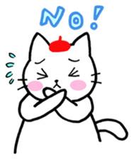 Beret cat Sakura sticker #1381465