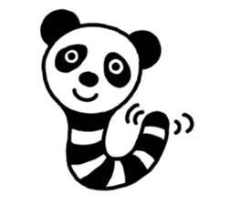 Panda-caterpillar sticker #1381754