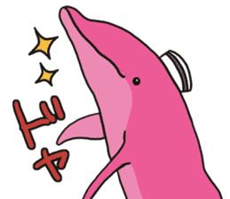 Pink Dolphin every day sticker #1382155