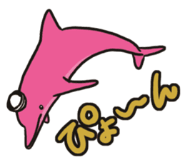 Pink Dolphin every day sticker #1382162