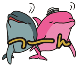 Pink Dolphin every day sticker #1382175