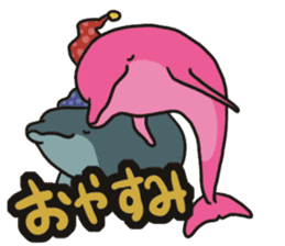Pink Dolphin every day sticker #1382179