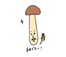 chestnut&simeji mushroom sticker #1383646