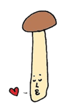chestnut&simeji mushroom sticker #1383649