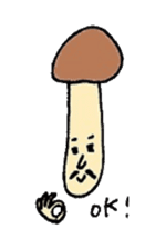chestnut&simeji mushroom sticker #1383654