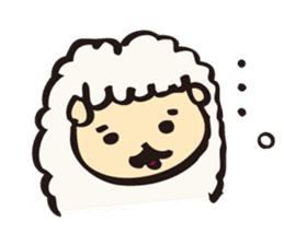 Mustache sheep sticker #1383688