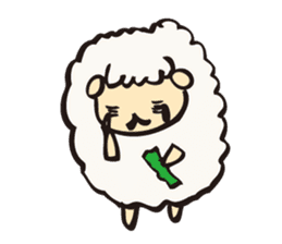 Mustache sheep sticker #1383704