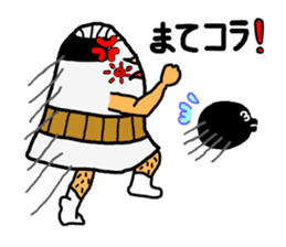 Everyday black beans Kung and cloth man sticker #1384363