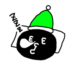 Everyday black beans Kung and cloth man sticker #1384384