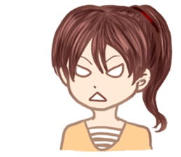 A girl's expression sticker #1384827