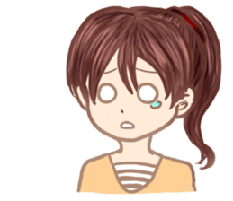 A girl's expression sticker #1384828
