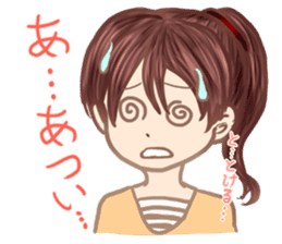 A girl's expression sticker #1384831
