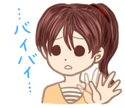 A girl's expression sticker #1384837