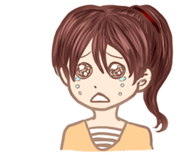 A girl's expression sticker #1384839