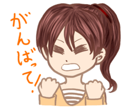 A girl's expression sticker #1384840