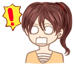 A girl's expression sticker #1384844