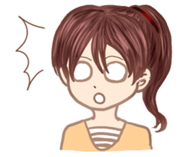 A girl's expression sticker #1384845