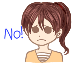 A girl's expression sticker #1384847