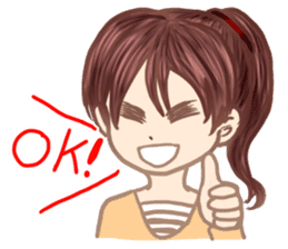 A girl's expression sticker #1384848