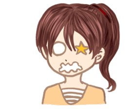 A girl's expression sticker #1384850