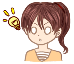 A girl's expression sticker #1384851