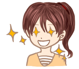 A girl's expression sticker #1384855