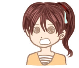 A girl's expression sticker #1384856