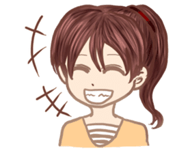 A girl's expression sticker #1384857