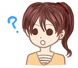 A girl's expression sticker #1384858