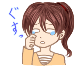 A girl's expression sticker #1384861