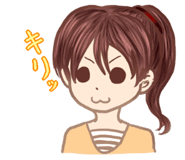 A girl's expression sticker #1384863