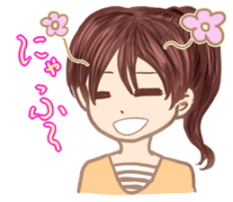 A girl's expression sticker #1384865