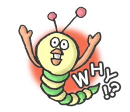 green caterpillar "UNEO" sticker #1385005