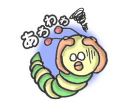green caterpillar "UNEO" sticker #1385016