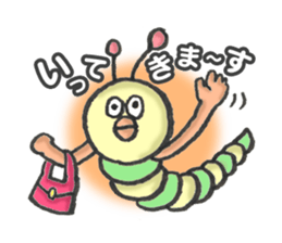 green caterpillar "UNEO" sticker #1385017