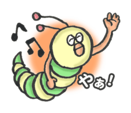 green caterpillar "UNEO" sticker #1385020