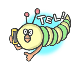 green caterpillar "UNEO" sticker #1385023
