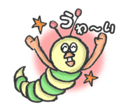 green caterpillar "UNEO" sticker #1385029