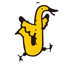 SAXOPHONE BIRD sticker #1385762