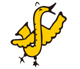 SAXOPHONE BIRD sticker #1385763