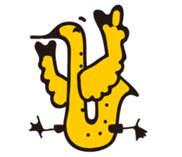SAXOPHONE BIRD sticker #1385766